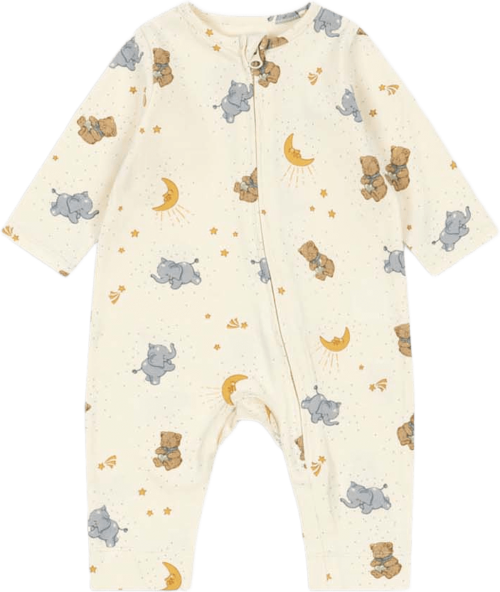 BASIC ZIP ONESIE, från Konges Sløjd, i färgen Cucciolo.