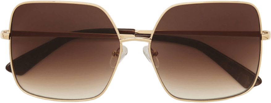 Billie Gold Sunglasses, från GLAS, i färgen Gold.