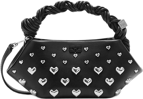 Bou Mini Hearts, från GANNI, i färgen Black.