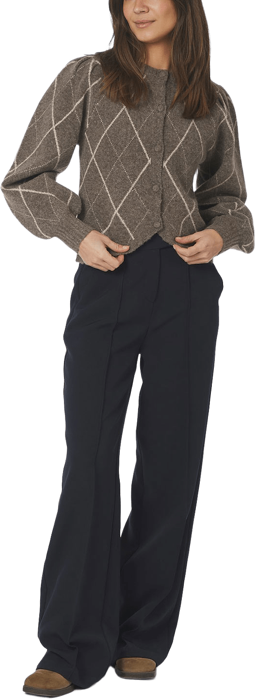 Koteas Check Knit Cardigan, från Neo Noir, i färgen Taupe.