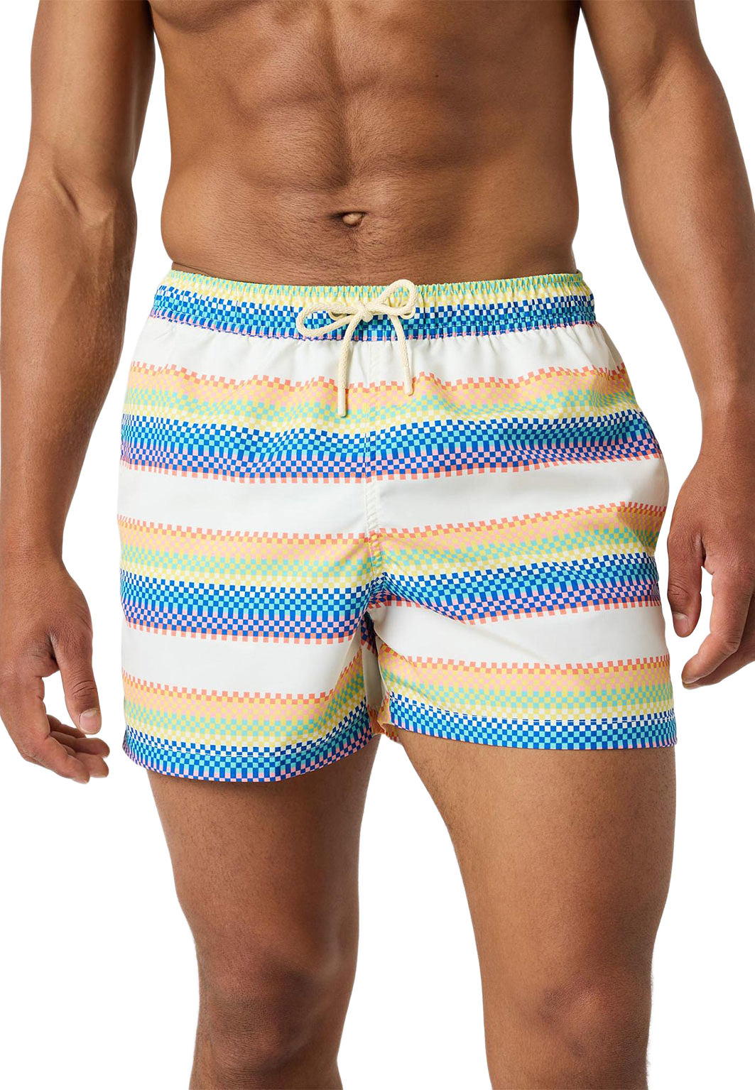Borg Print Swim Shorts, från Björn Borg, i färgen Bb Pixel Stripe 1.