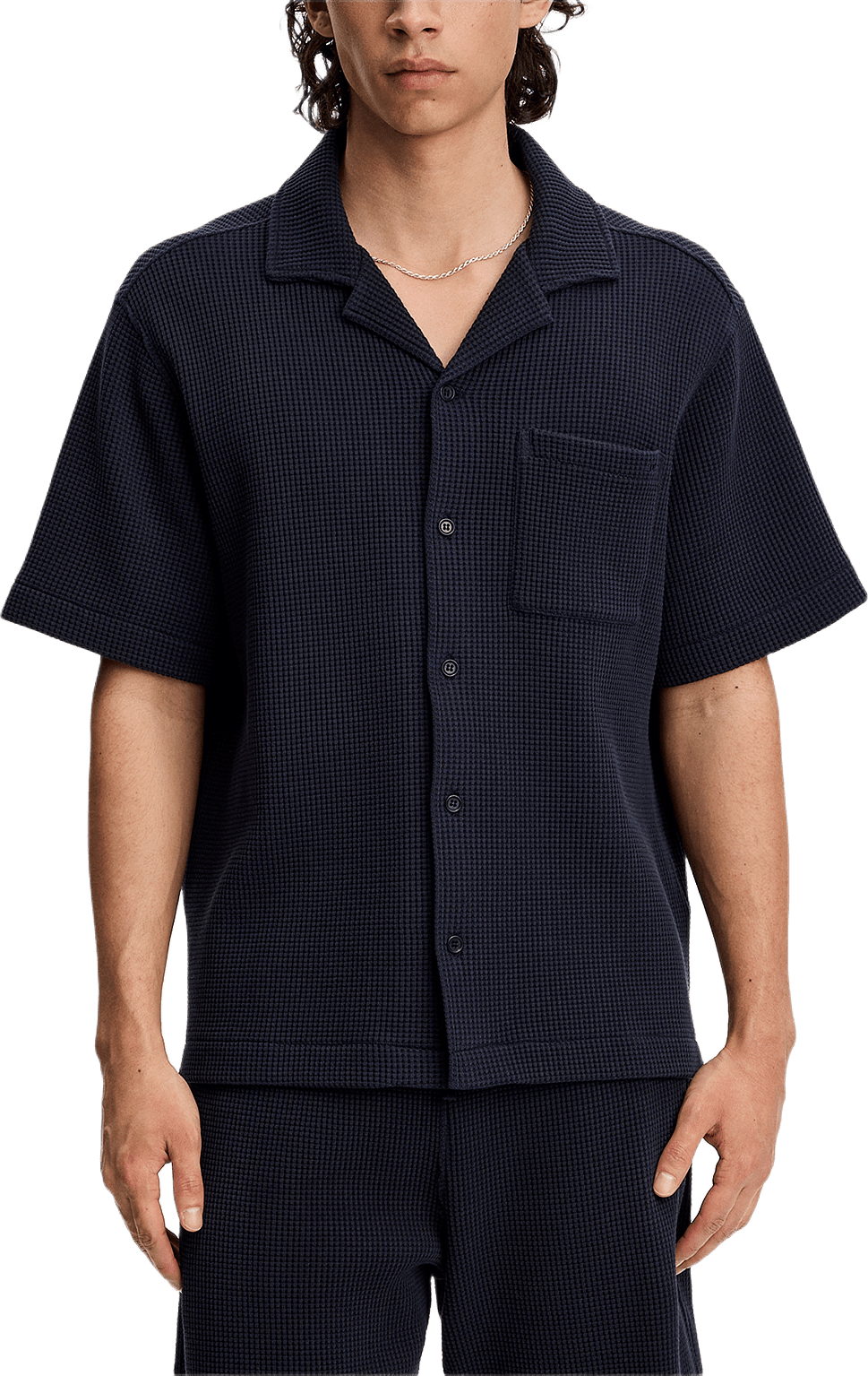 Theron Waffle Shirt, från J.Lindeberg, i färgen Jl Navy.