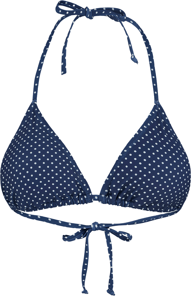 Polka Dot Bel Bikini Top, från Becksöndergaard, i färgen Navy Blue.