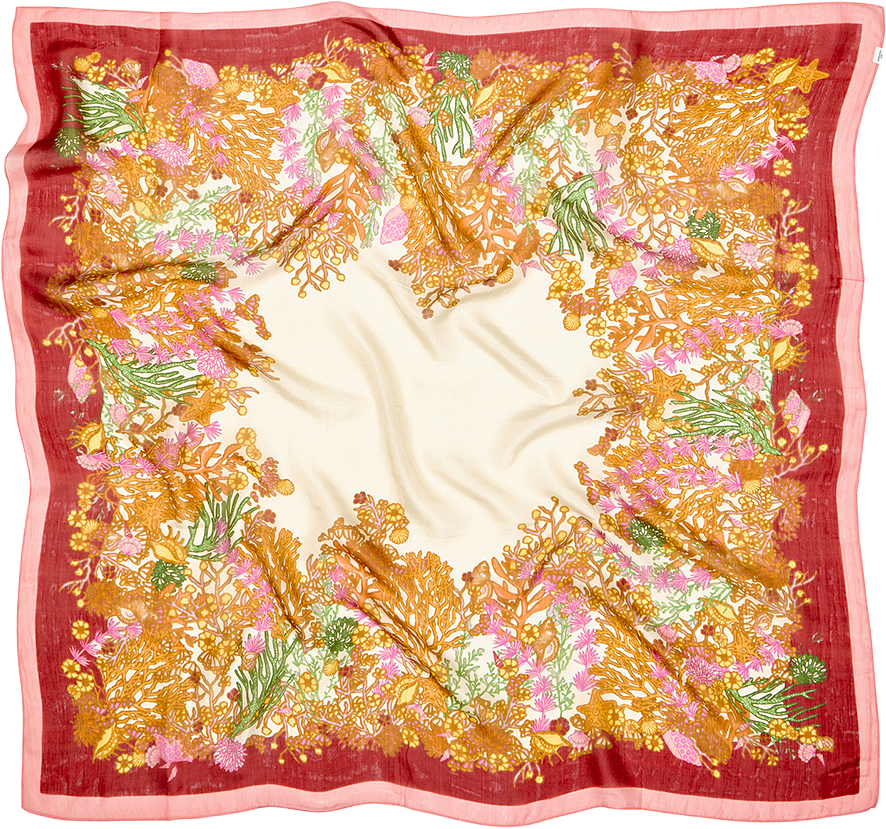 Corallo Taby Sia Scarf, från Becksöndergaard, i färgen Pompeian Red.