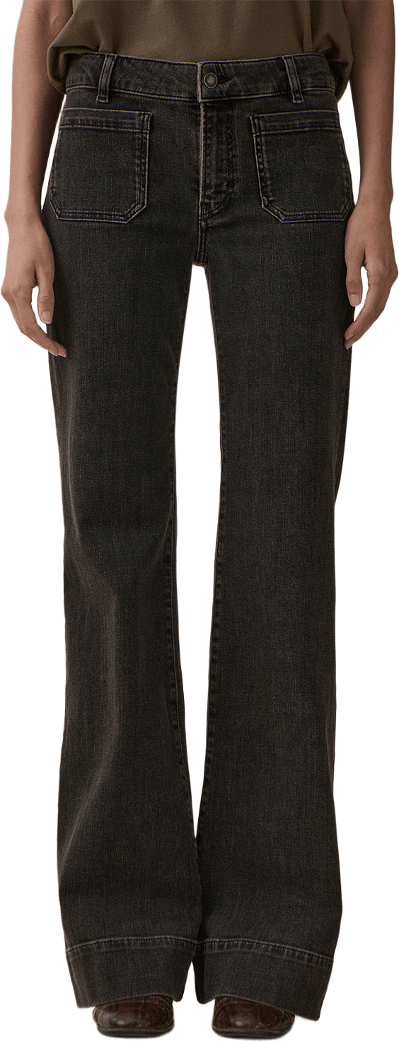 St Monica Low Jeans, från Jeanerica, i färgen Brown Overdye.
