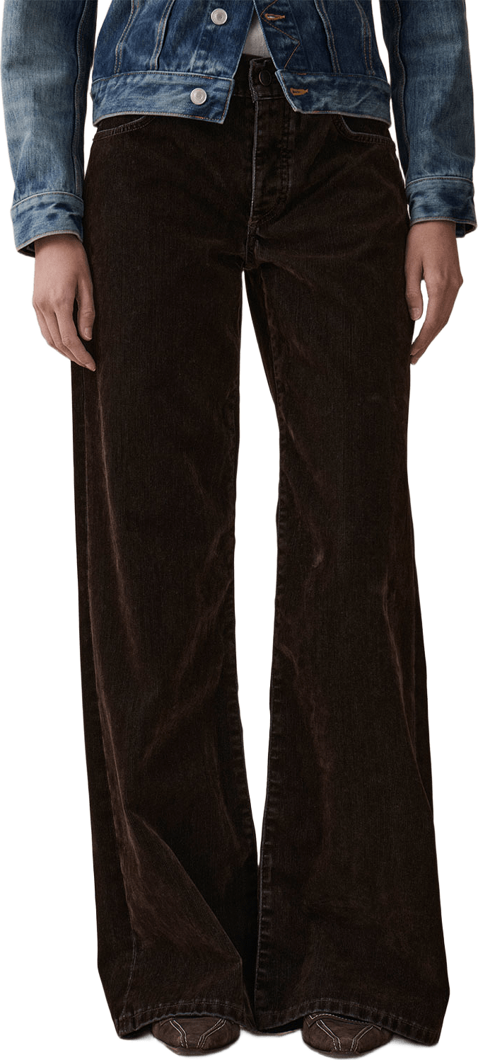 Kyoto Jeans, från Jeanerica, i färgen Brown Flock Corduroy.