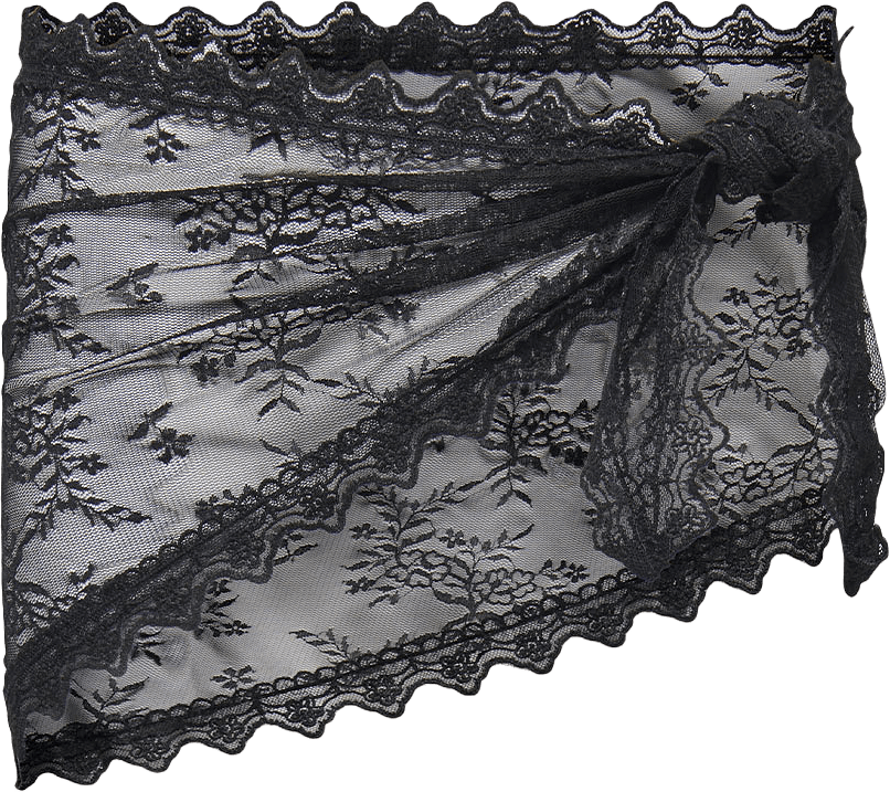 Safira Lace Scarf, från Only, i färgen Black.