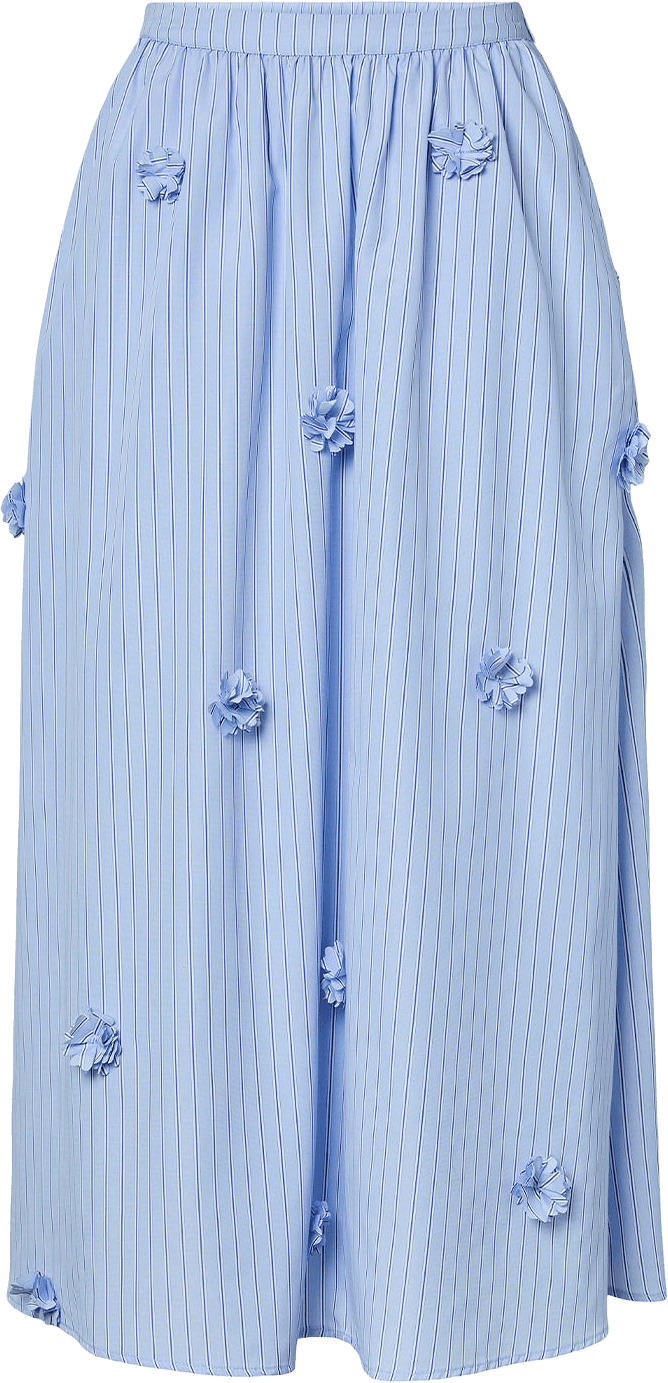 Yasferima Long Skirt, från YAS, i färgen Skyway W. Stripes.