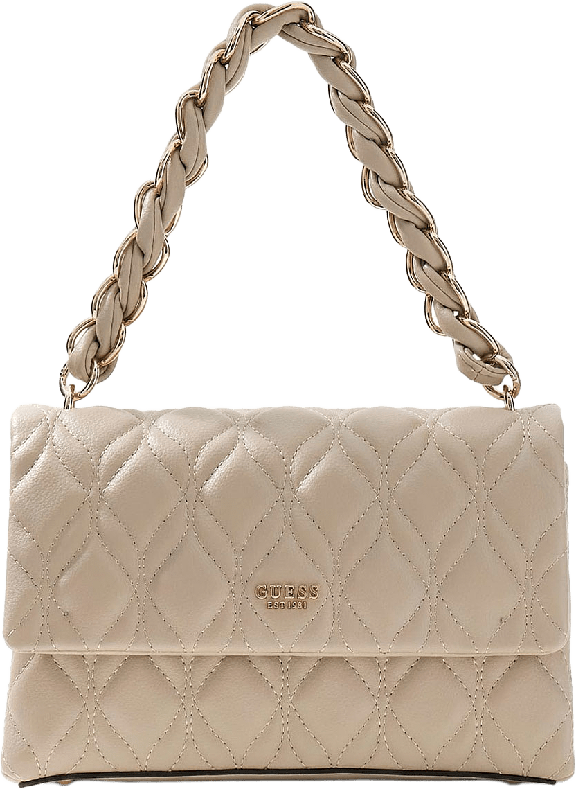 Maxine Flap Crossbody Bag, från Guess, i färgen Light Taupe.