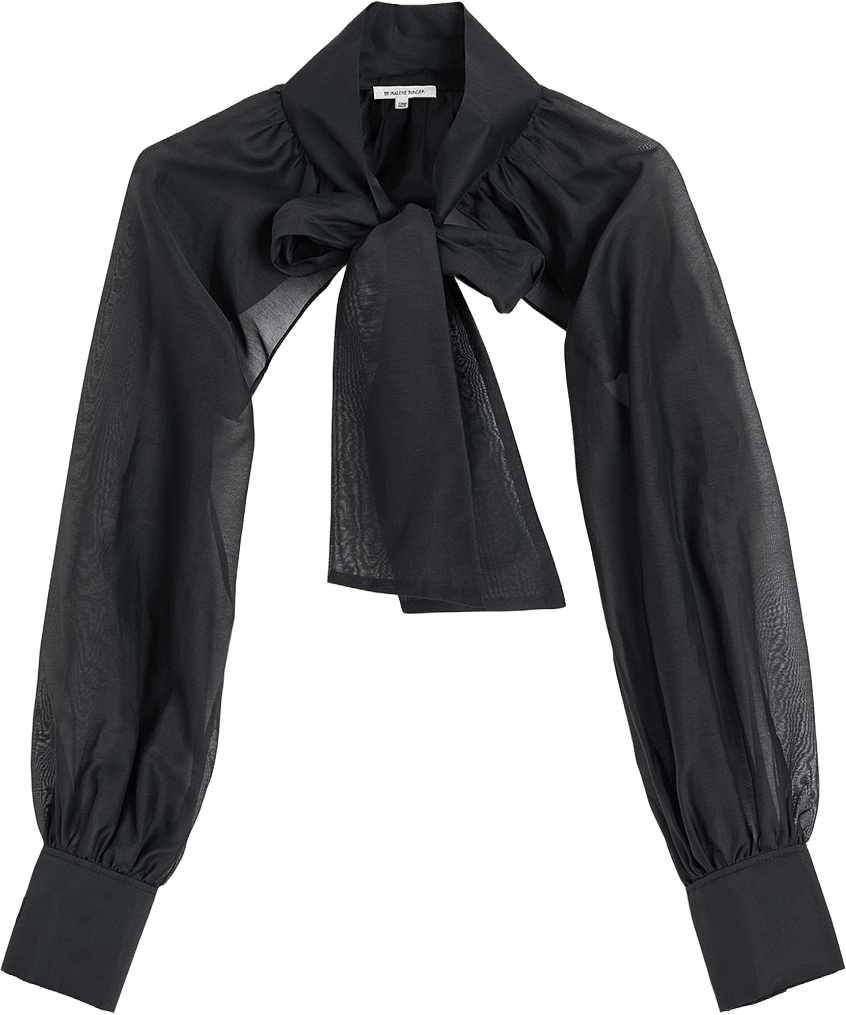 Canny Silkorganza bolero-top, från By Malene Birger, i färgen Black.