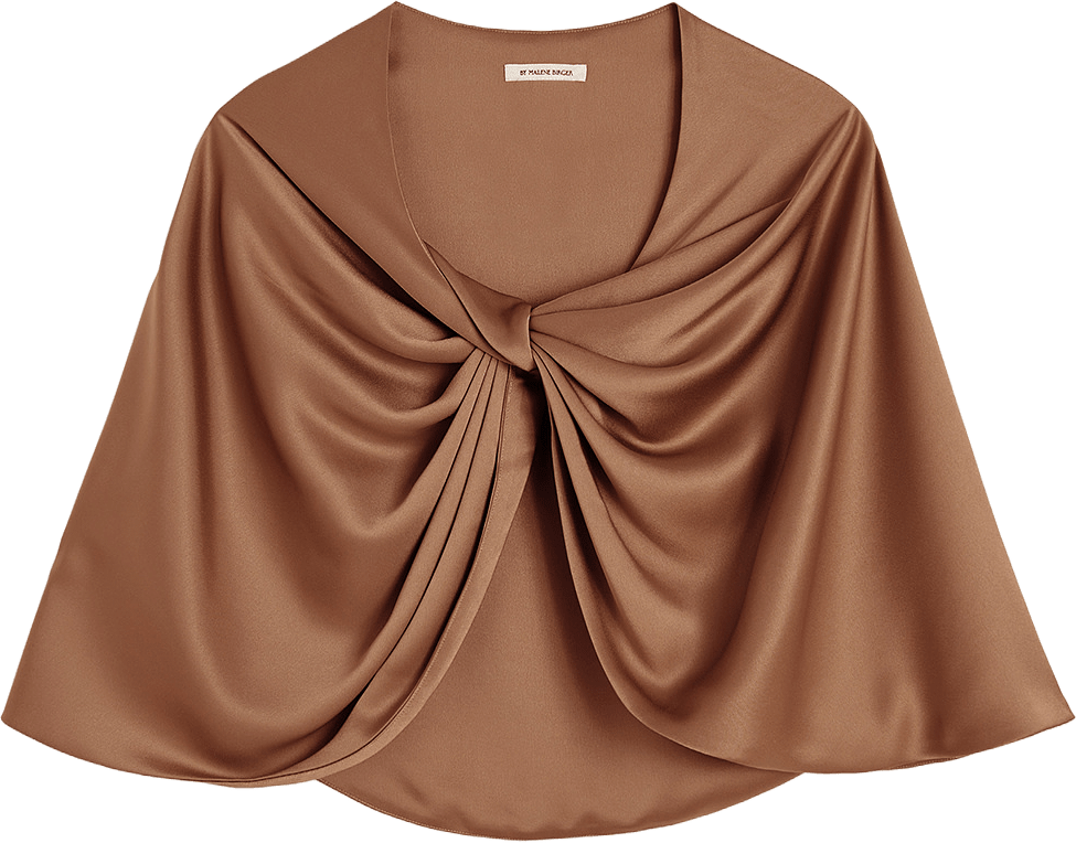 Pinlos cape, från By Malene Birger, i färgen Latte Brown.