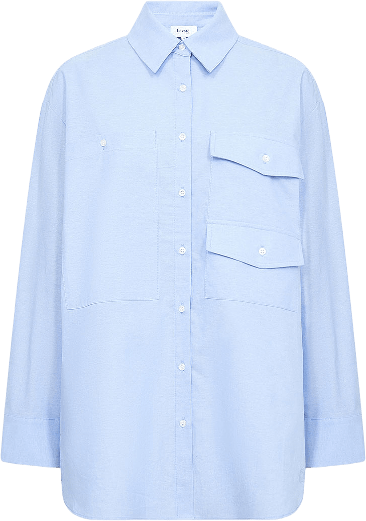 Sage 2 Shirt, från Leveté Room, i färgen Sky Blue.