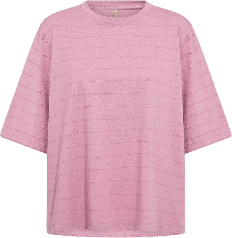 Gaiga 2 T-Shirt, från Soyaconcept, i färgen Mauve Orchid.