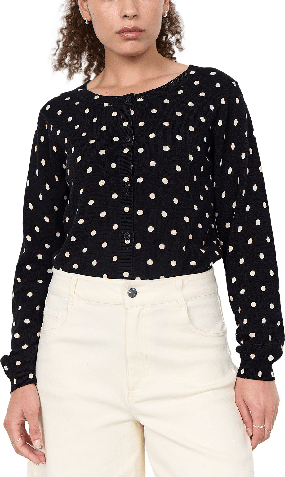 Gea 2 Cardigan, från Soyaconcept, i färgen Black Combi.