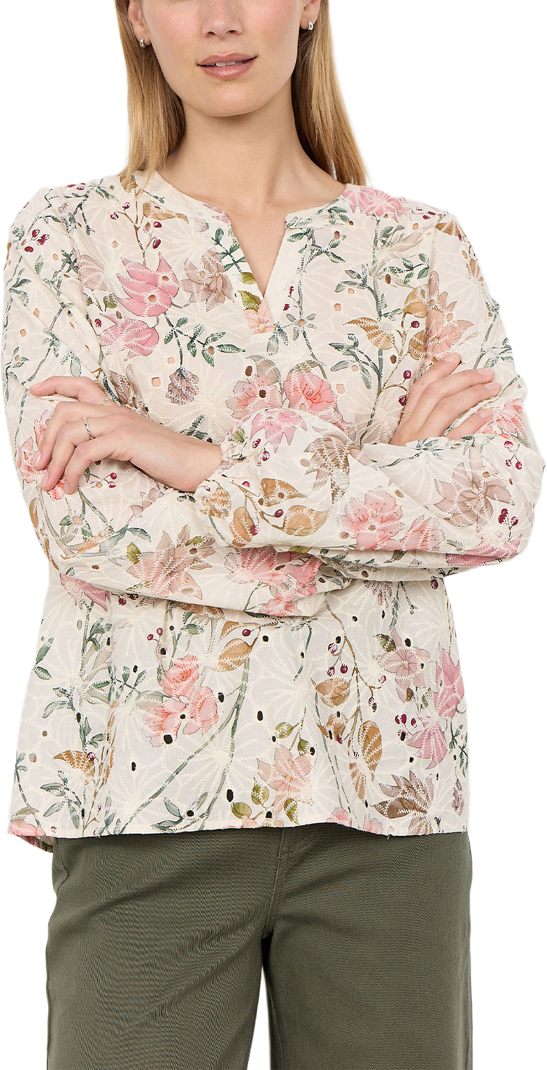 Geddi 2 Blouse, från Soyaconcept, i färgen Cream Combi.