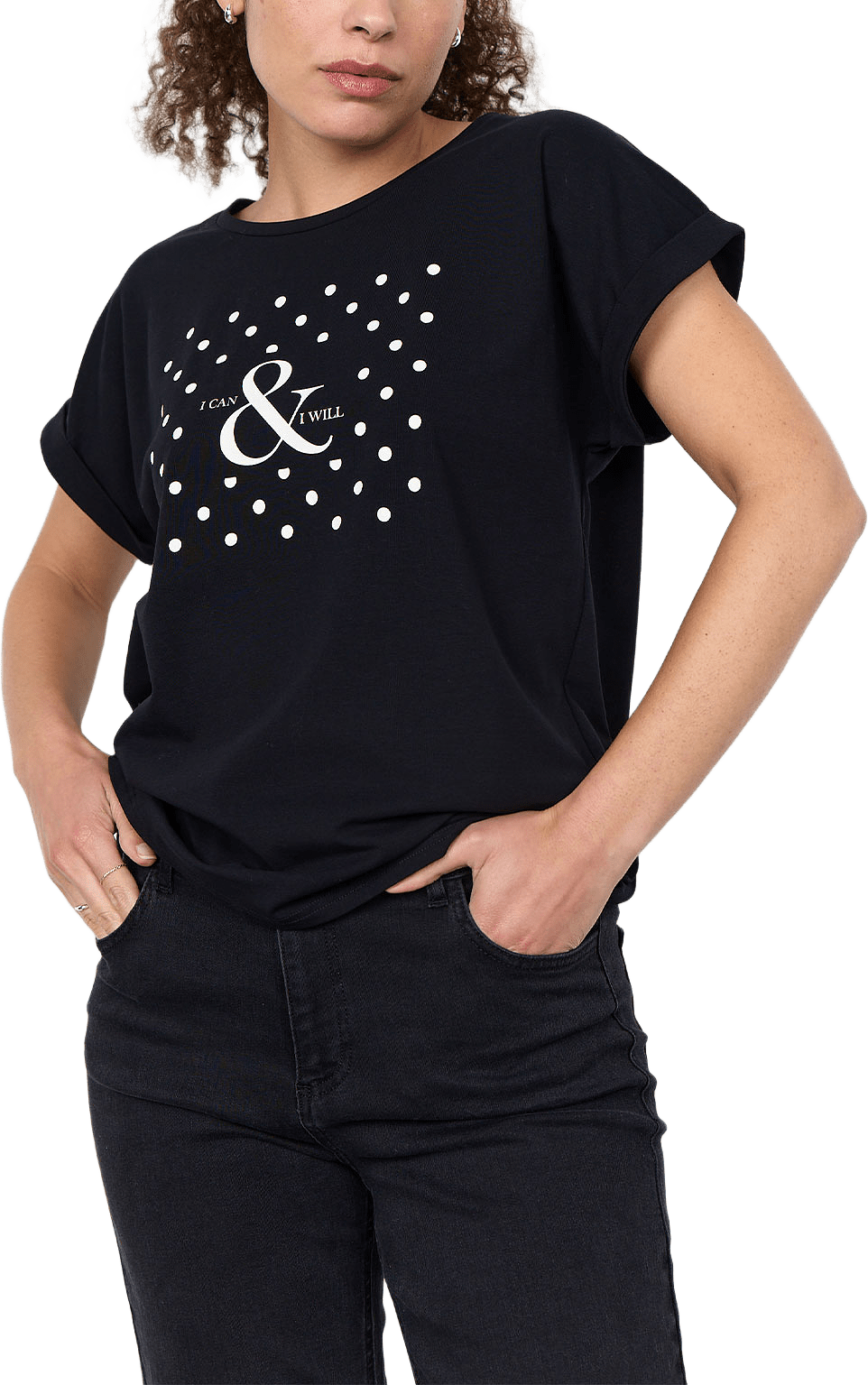 Rina Fp 24 T-Shirt, från Soyaconcept, i färgen Black.