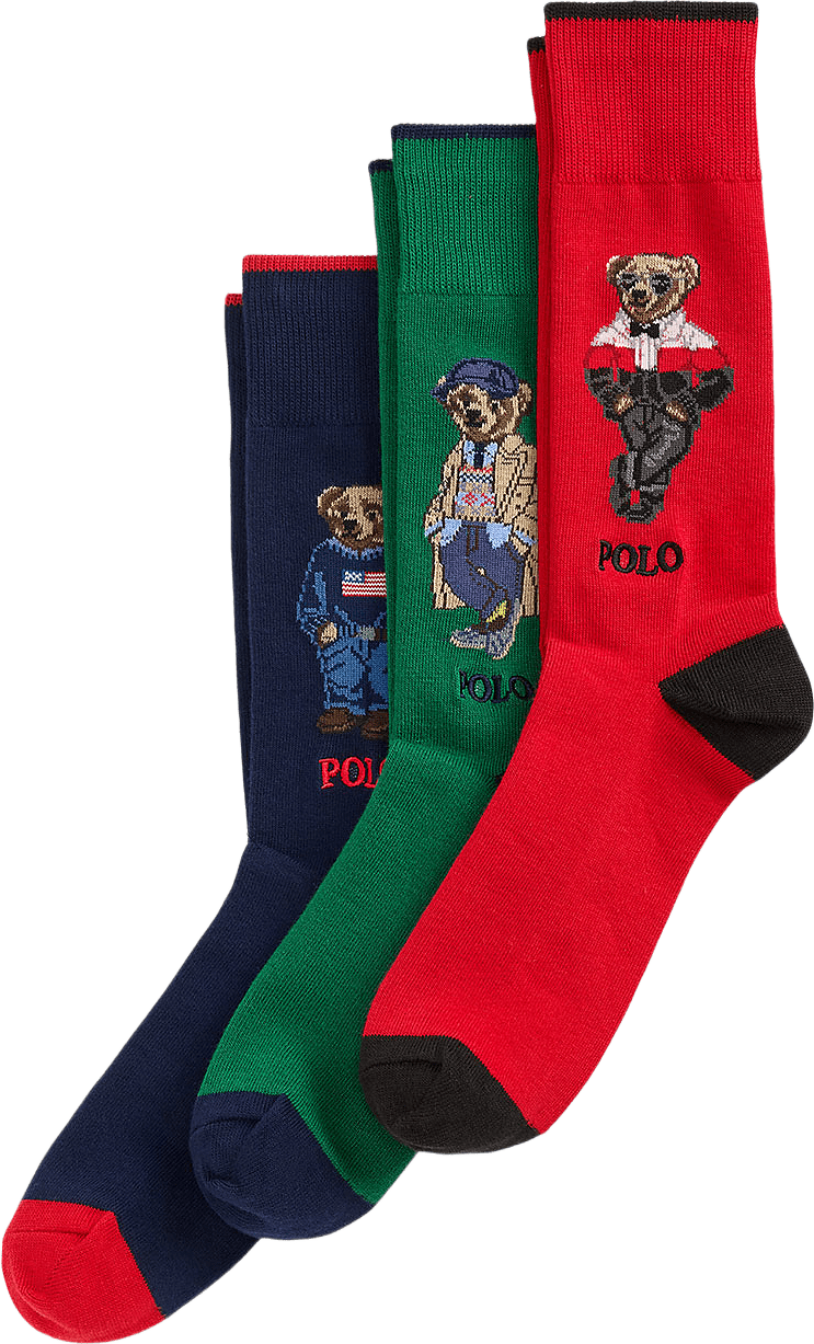 Polo Bear Trouser 3-Sock Gift Set, från Polo Ralph Lauren, i färgen Assorted.