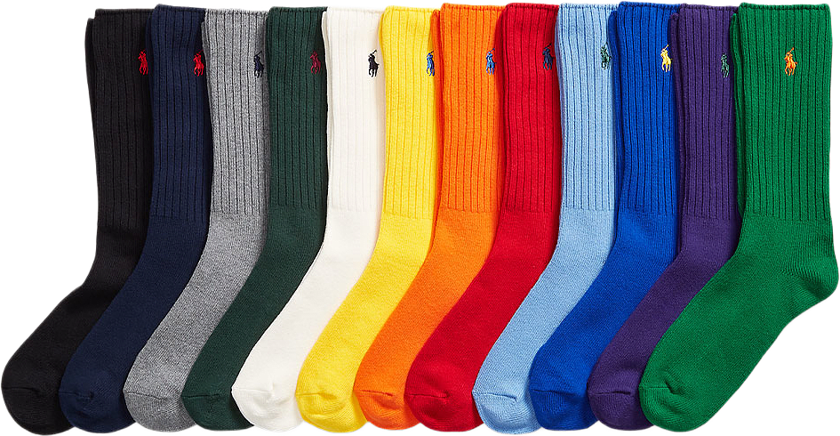 Signature Pony Crew 12-Sock Gift Set, från Polo Ralph Lauren, i färgen Multi.