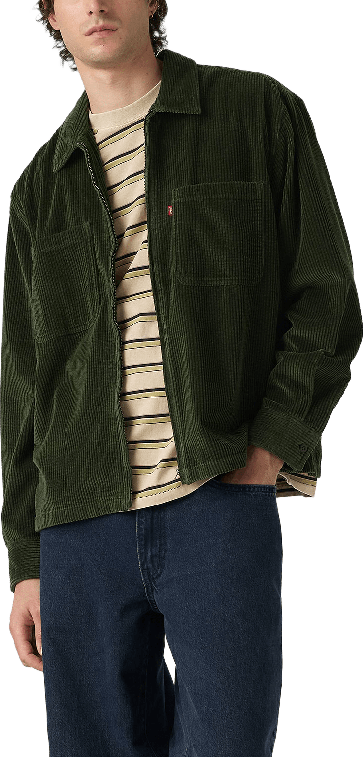 Ports Boxy Zip-Up Overshirt, från Levi's, i färgen Blacks.