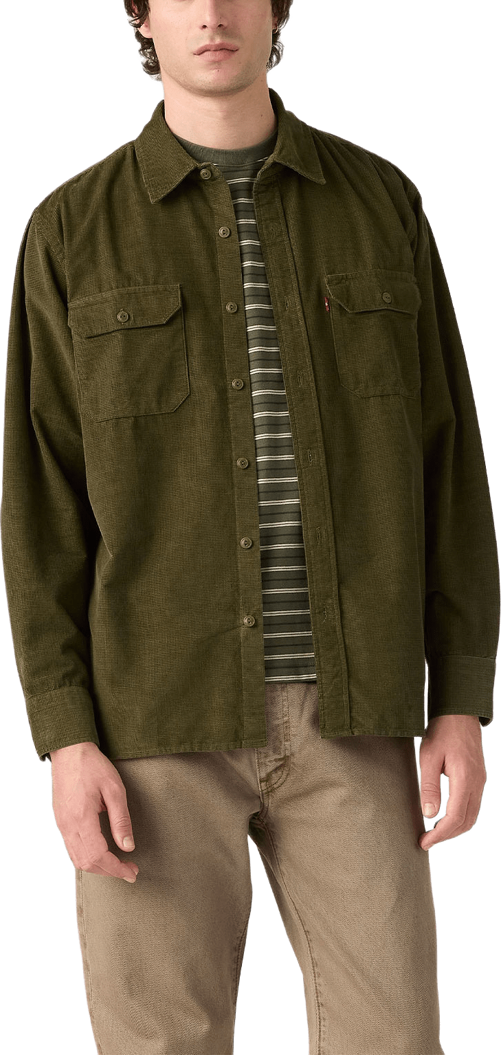 Jackson Corduroy Worker Overshirt, från Levi's, i färgen Greens.