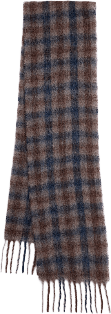 Fresia Slim Scarf, från Holzweiler, i färgen Brown Check.
