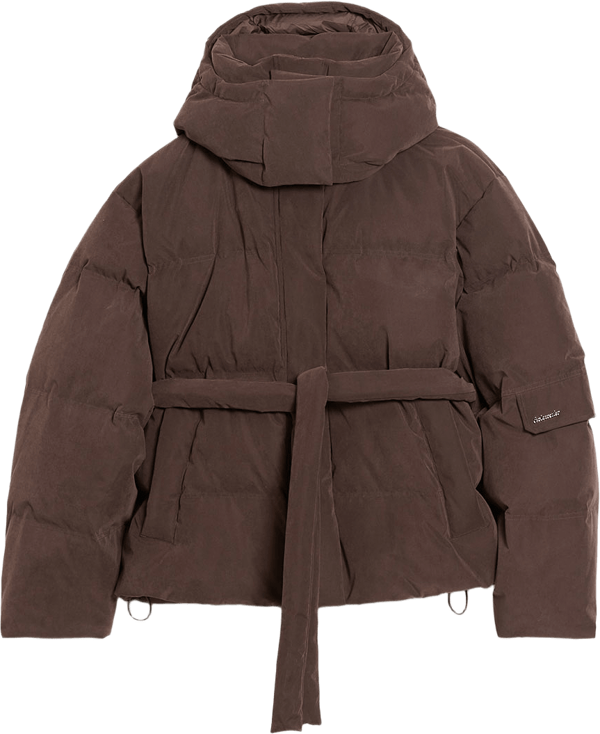 Steilia Brushed Down Jkt, från Holzweiler, i färgen Dk Brown.