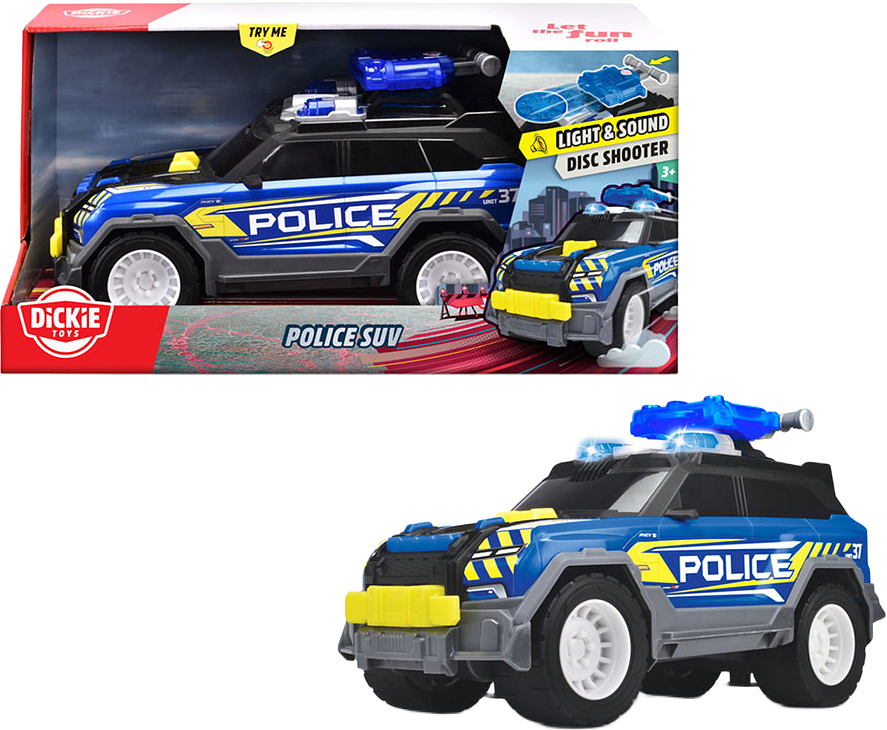 SUV Polisbil, från Dickie, i färgen Flerfärgad.
