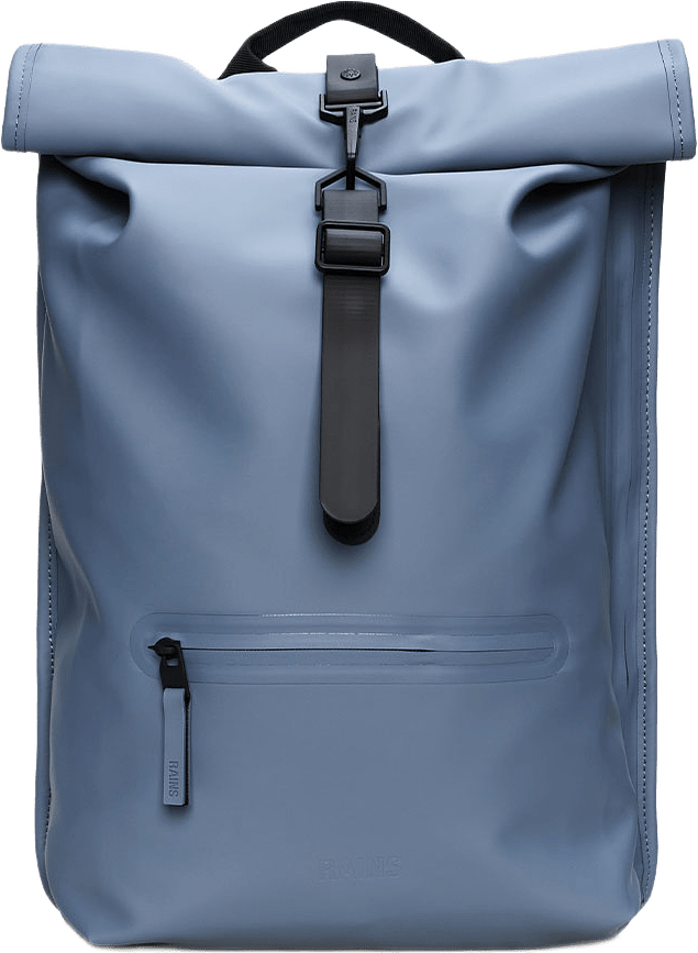 Rolltop Rucksack W3, från Rains, i färgen Blue Dusk.