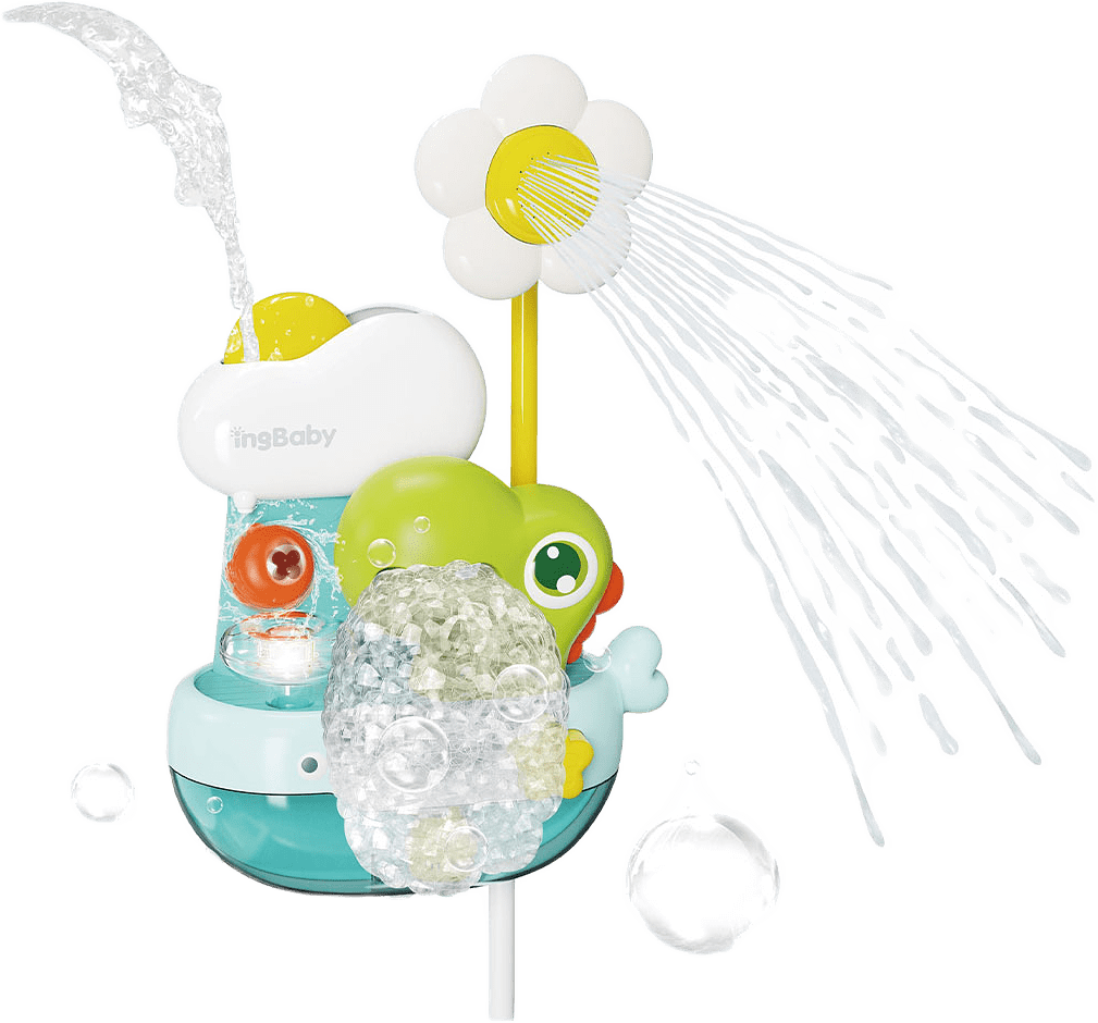 Carlo Baby Bubbelbadleksak med Blomdusch Dino +18 m, från CarloBaby, i färgen Green.