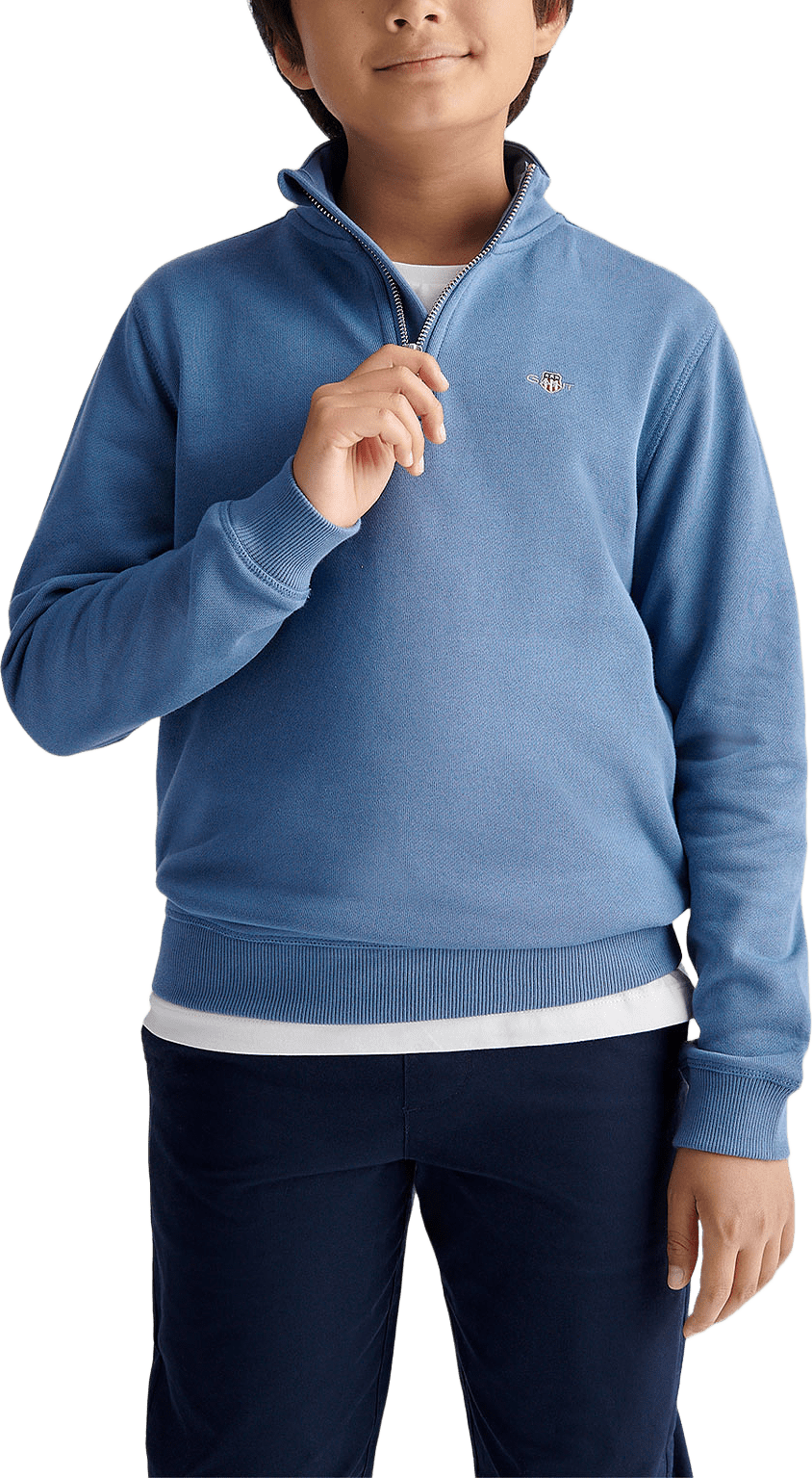 Sweatshirts Shield Half Zip Sweatshirt, från GANT, i färgen Salty Sea.