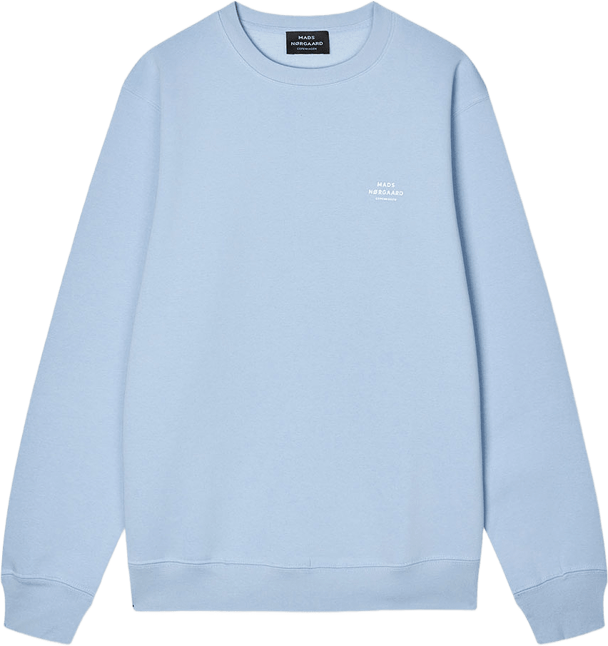 Standard Crew Logo Sweat, från Mads Nørgaard, i färgen Floaty Blue.