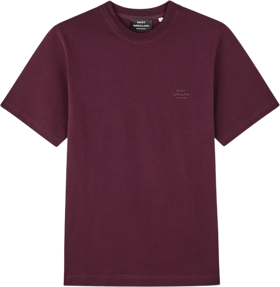 Cotton Jersey Frode Logo Tee FAV, från Mads Nørgaard, i färgen Winetasting.