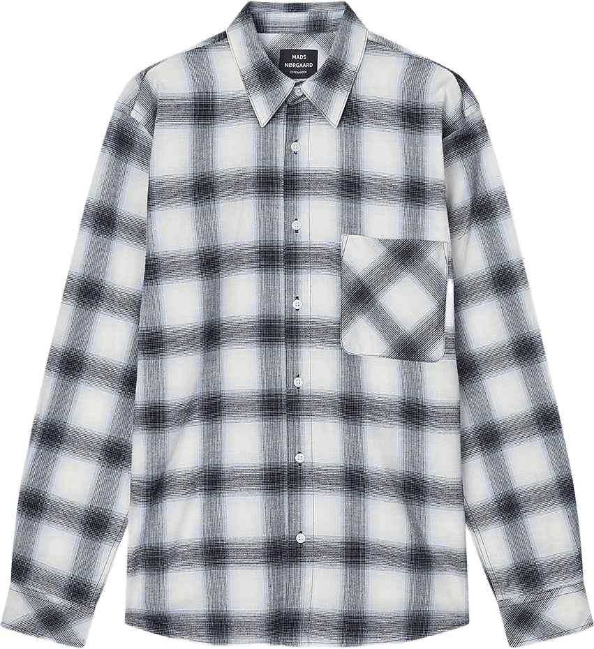 Flannel Check Sune Shirt, från Mads Nørgaard, i färgen Sky Captain Ch.