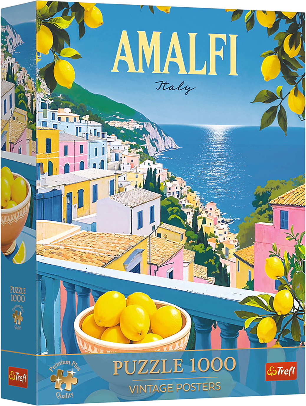Pappussel 1000 bitar Premium plus,  Vintage Poster - Amalfi, från Trefl.