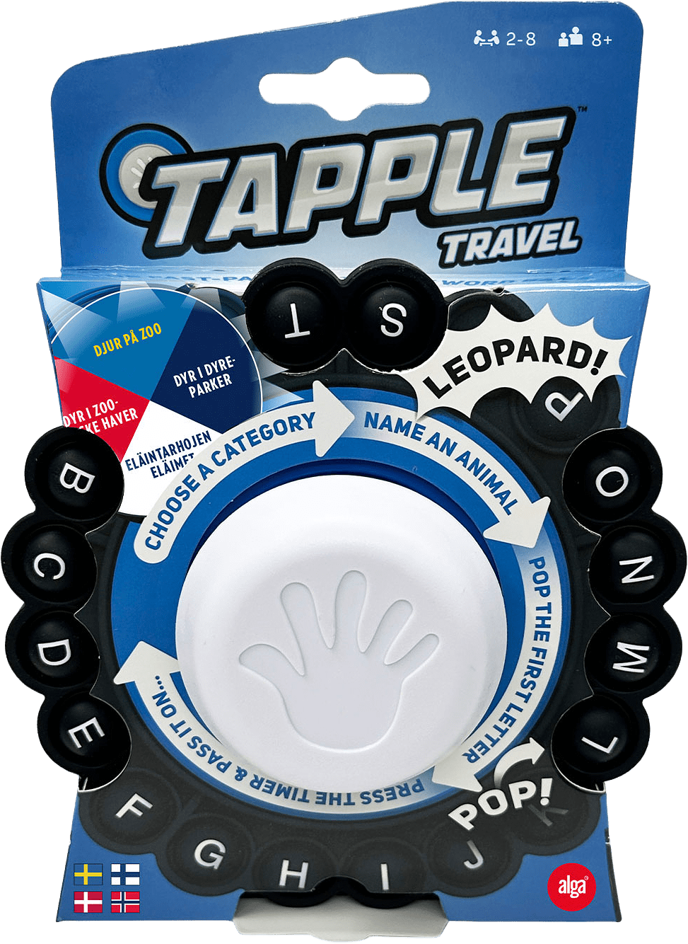 Tapple travel game, från ALGA, i färgen Mixed.