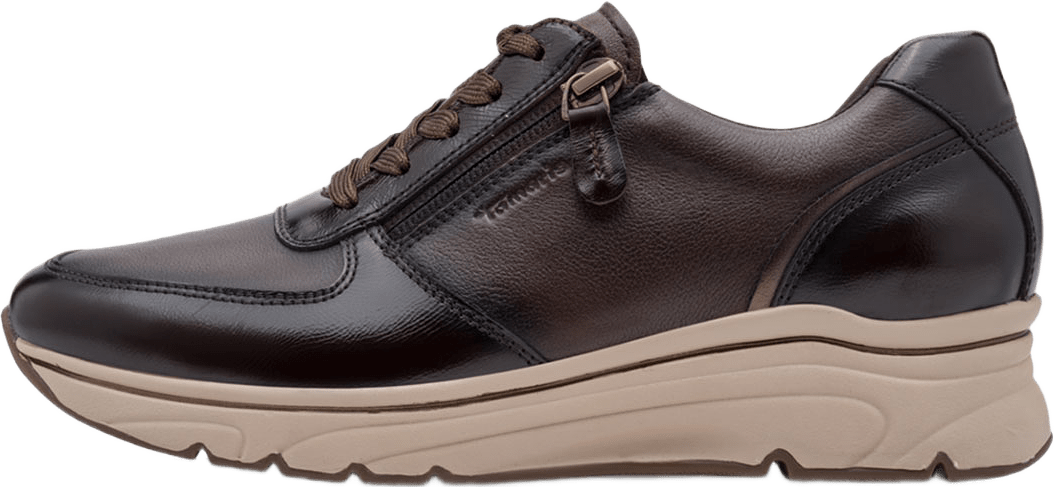 Sneakers, från Tamaris, i färgen Mocca.