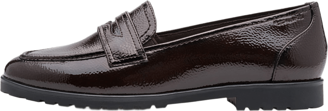 Loafers, från Tamaris, i färgen Mocca Patent.