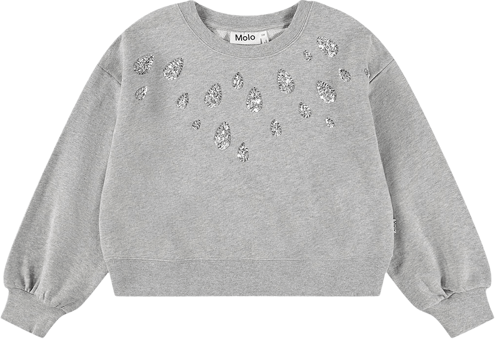 Miki Sweatshirt, från Molo, i färgen Grey Melange.