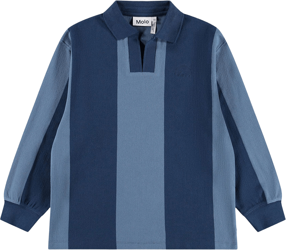 Rexxie Poloshirt Long sleeve, från Molo, i färgen Stripy Twilight.