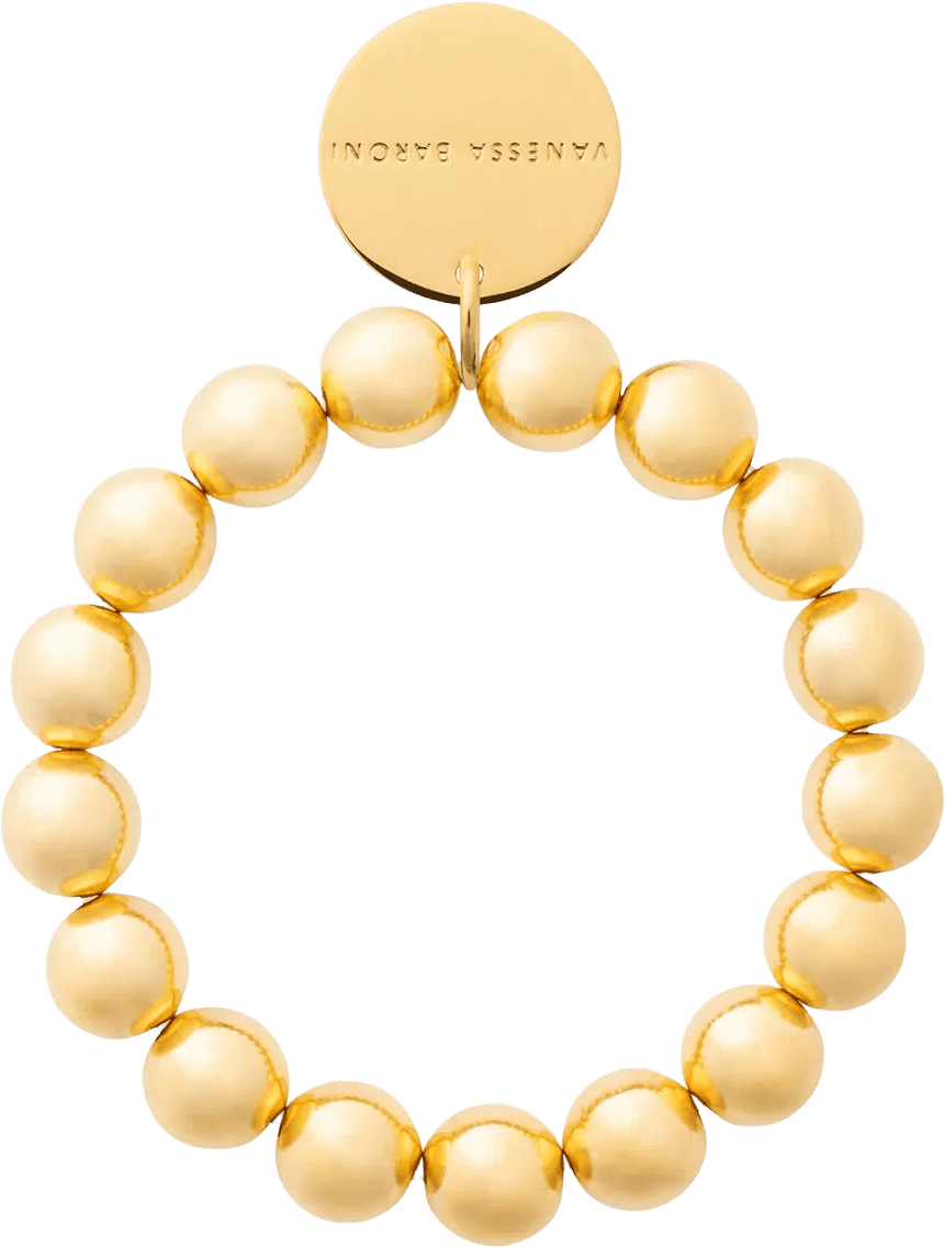 Mini Beads Flex Bracelet, från Vanessa Baroni, i färgen Gold.