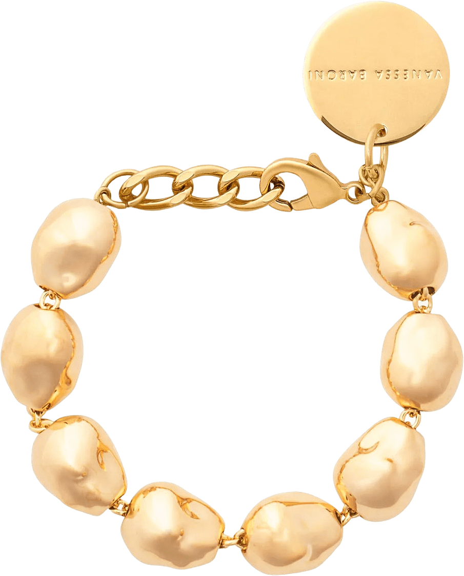 Organic Pearl Bracelet, från Vanessa Baroni, i färgen Gold.