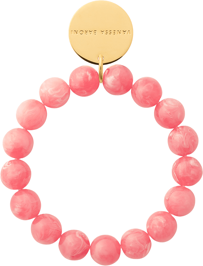 Mini Beads Flex Bracelet, från Vanessa Baroni, i färgen Watermelon Marble.
