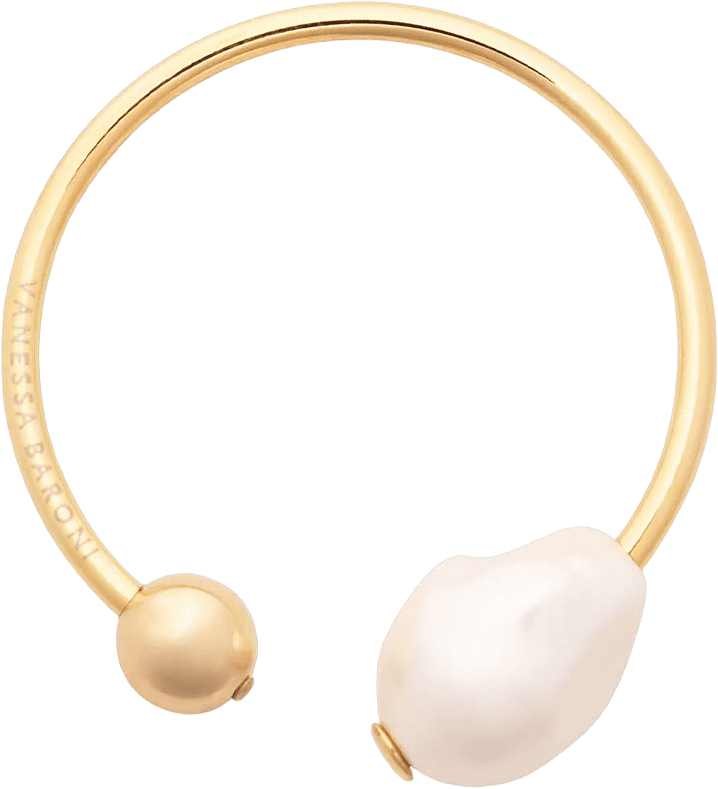 Pearl Bangle, från Vanessa Baroni, i färgen Gold.
