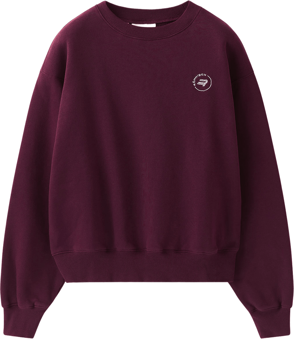 Base Sweatshirt, från Röhnisch, i färgen Winetasting.
