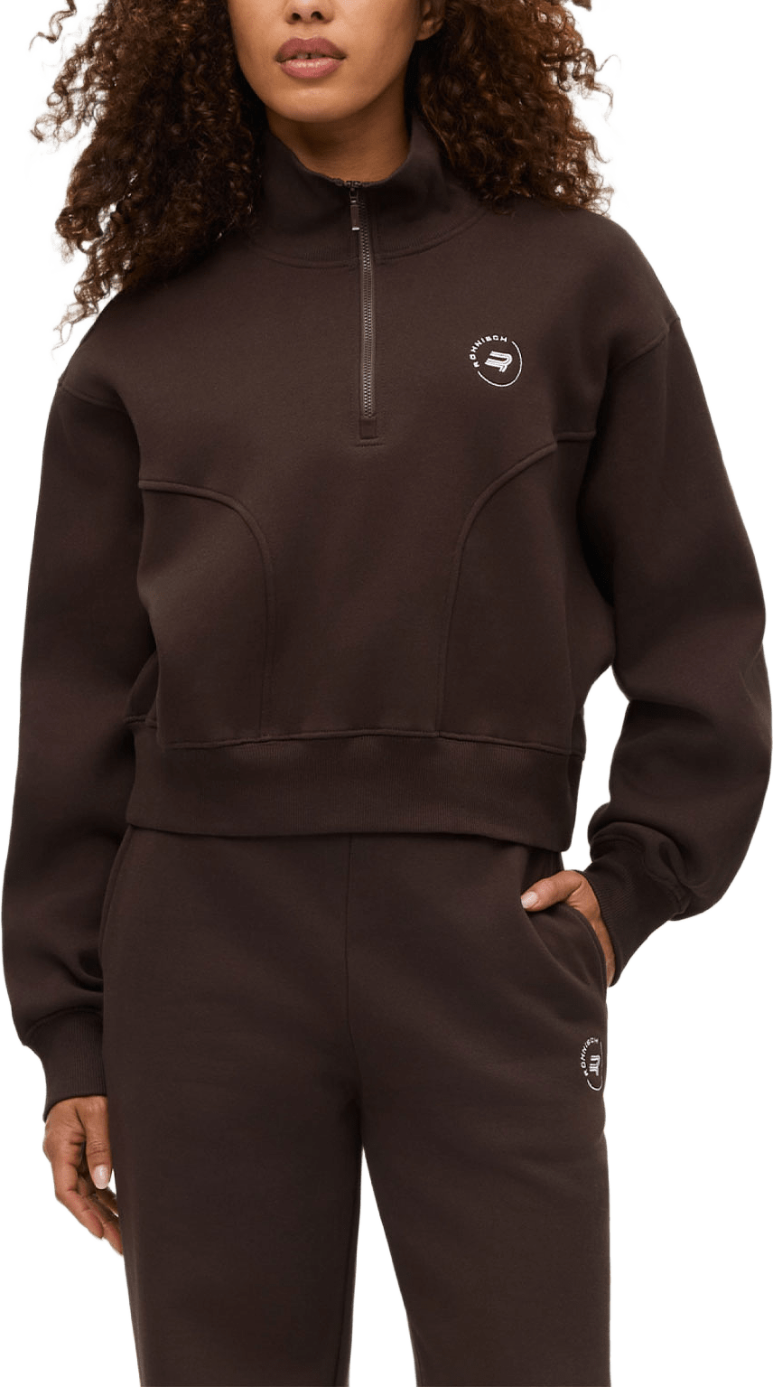 Base Sweat Half Zip, från Röhnisch, i färgen Java.