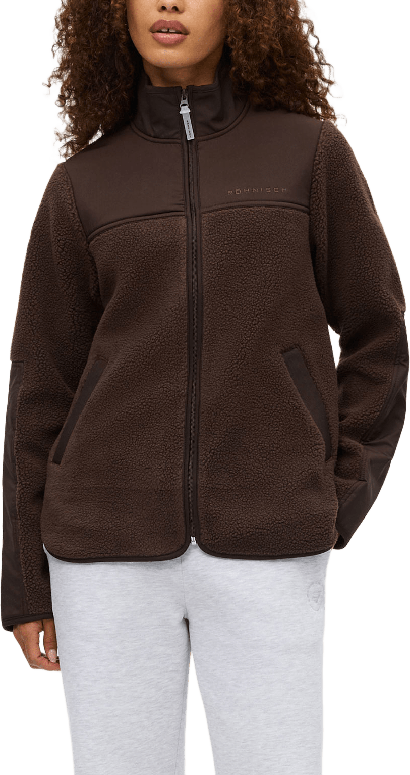Phoebe Pile Jacket, från Röhnisch, i färgen Java.