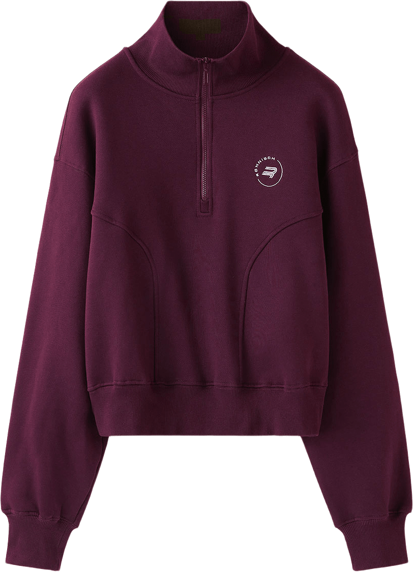 Base Sweat Half Zip, från Röhnisch, i färgen Winetasting.