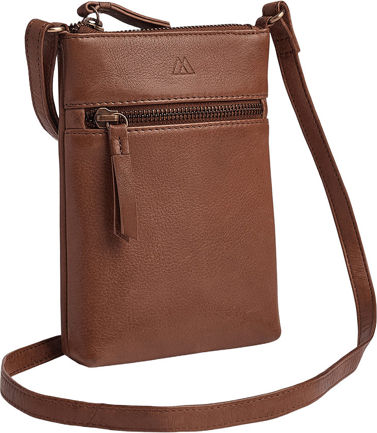 AvenMBG Cross Bag Soft Vintage, från Markberg, i färgen Cognac W/Br. Gold.