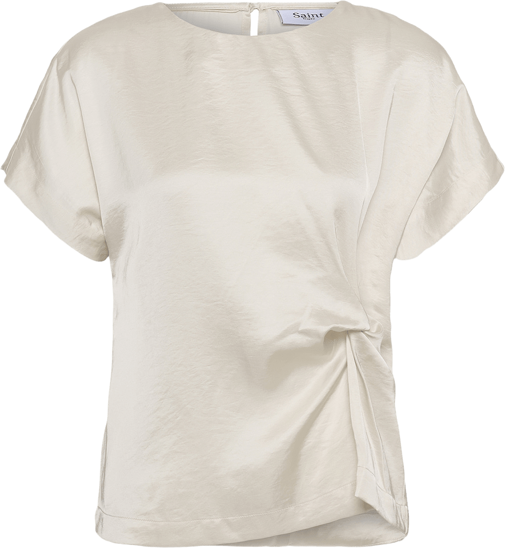 PananSZ Knot Blouse, från Saint Tropez, i färgen Ice.