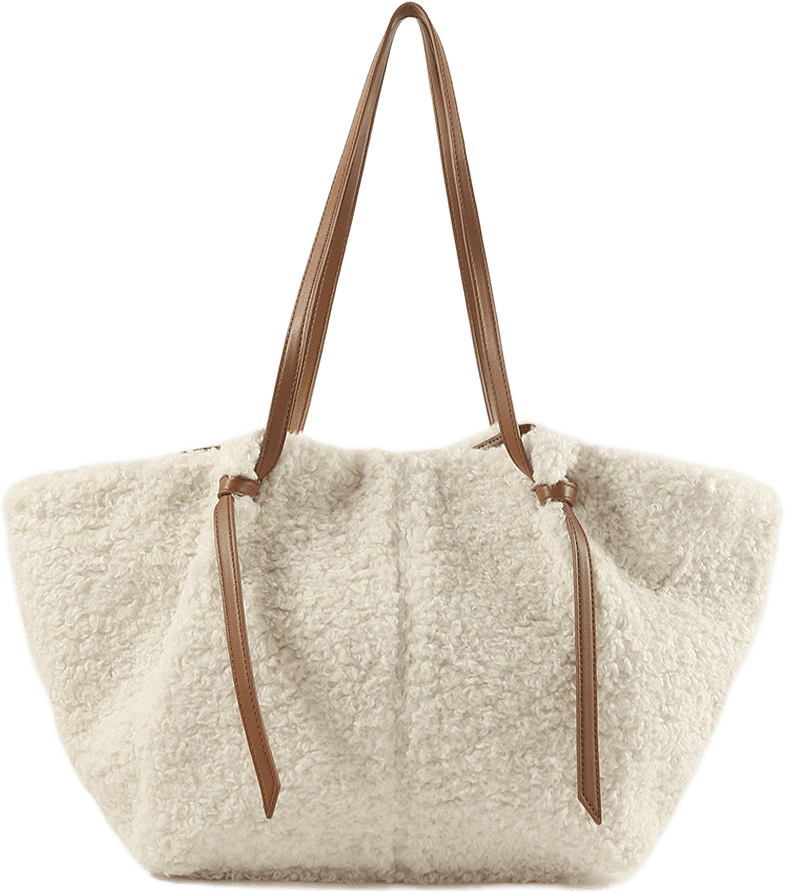 Totebag i pile SOLANGE, från Carin Wester, i färgen Offwhite.